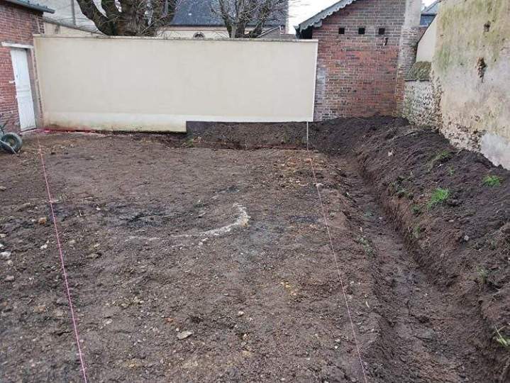 Terrassement jardin Lamblore